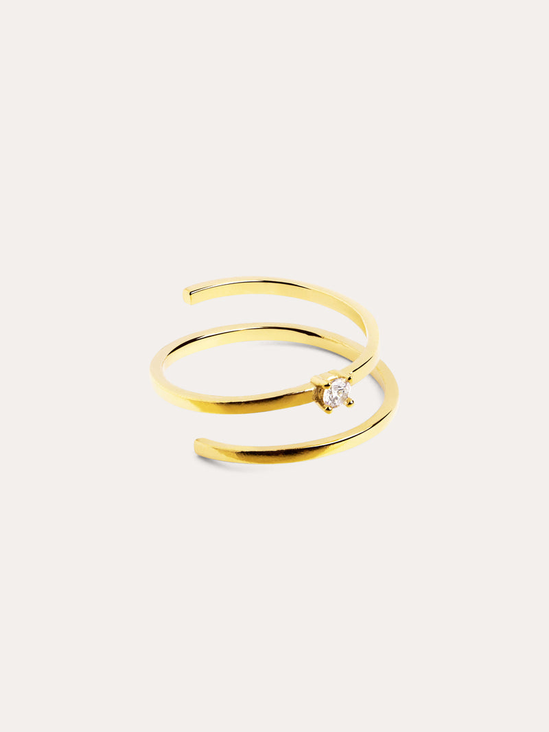 Bague Spiral Spark Plaqué Or