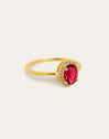 Strawberry Colors Gold-Plated Ring