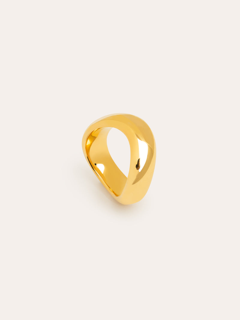 Tina Ring Edelstahl, vergoldet