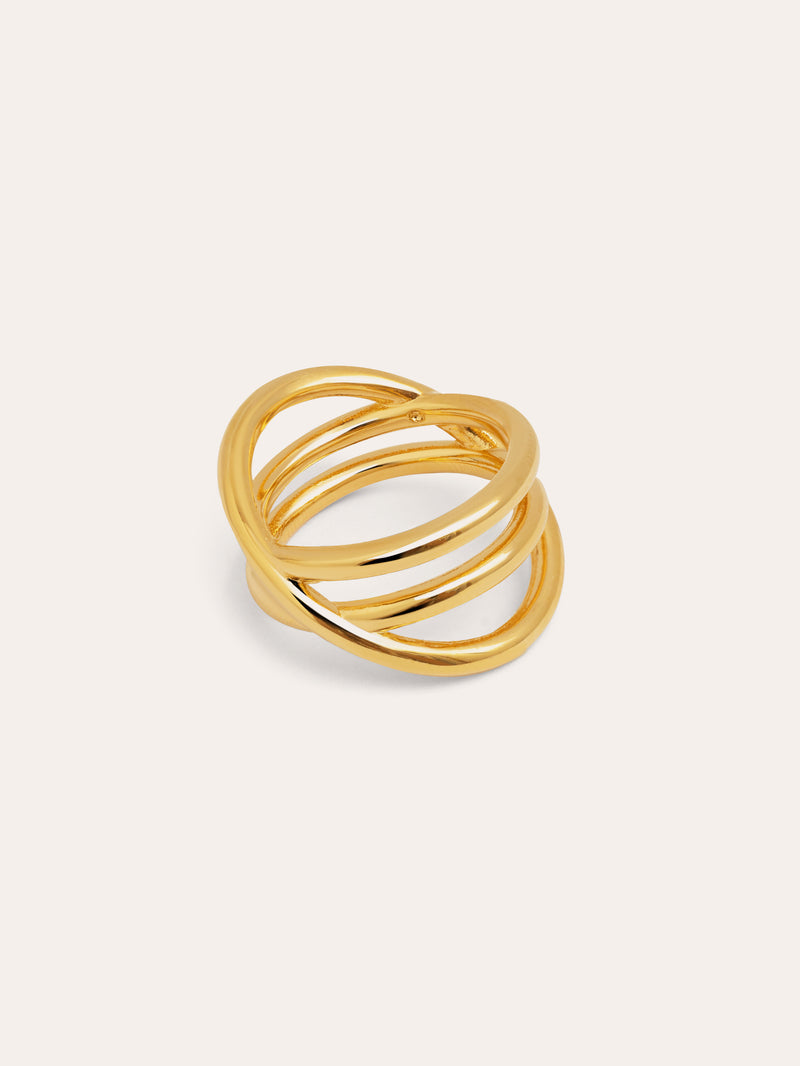 Anillo Trinity Baño Oro