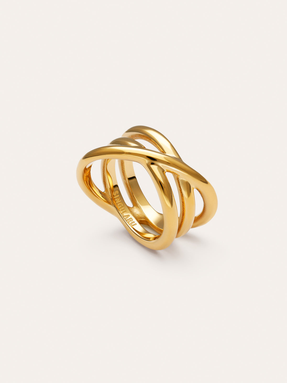 Imagen detalle de Trinity Ring Edelstahl mit 18kt Goldbeschichtung