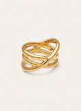 Anello Trinity in Acciaio placcato Oro