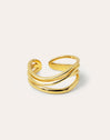 Waves Gold Ring 