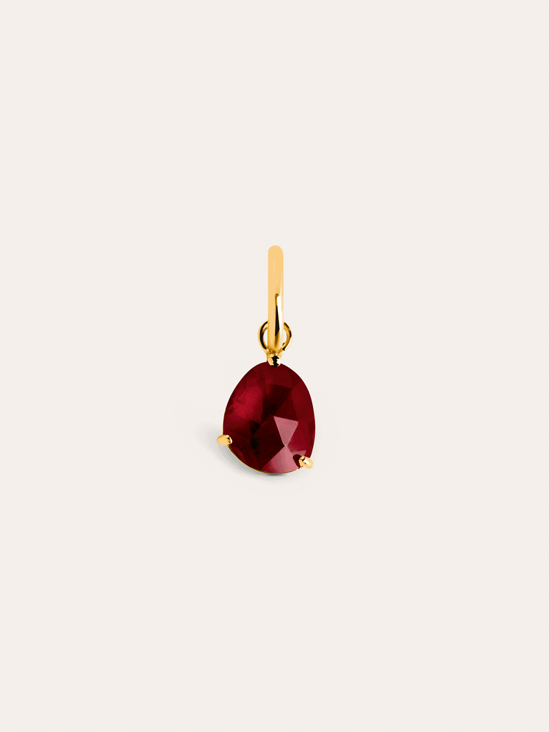 Birthstones Charm Silber, Vergoldet