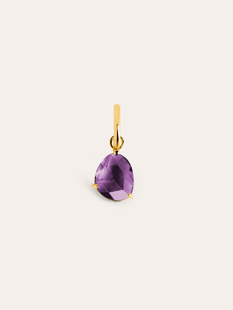 Birthstones Charm Silber, Vergoldet