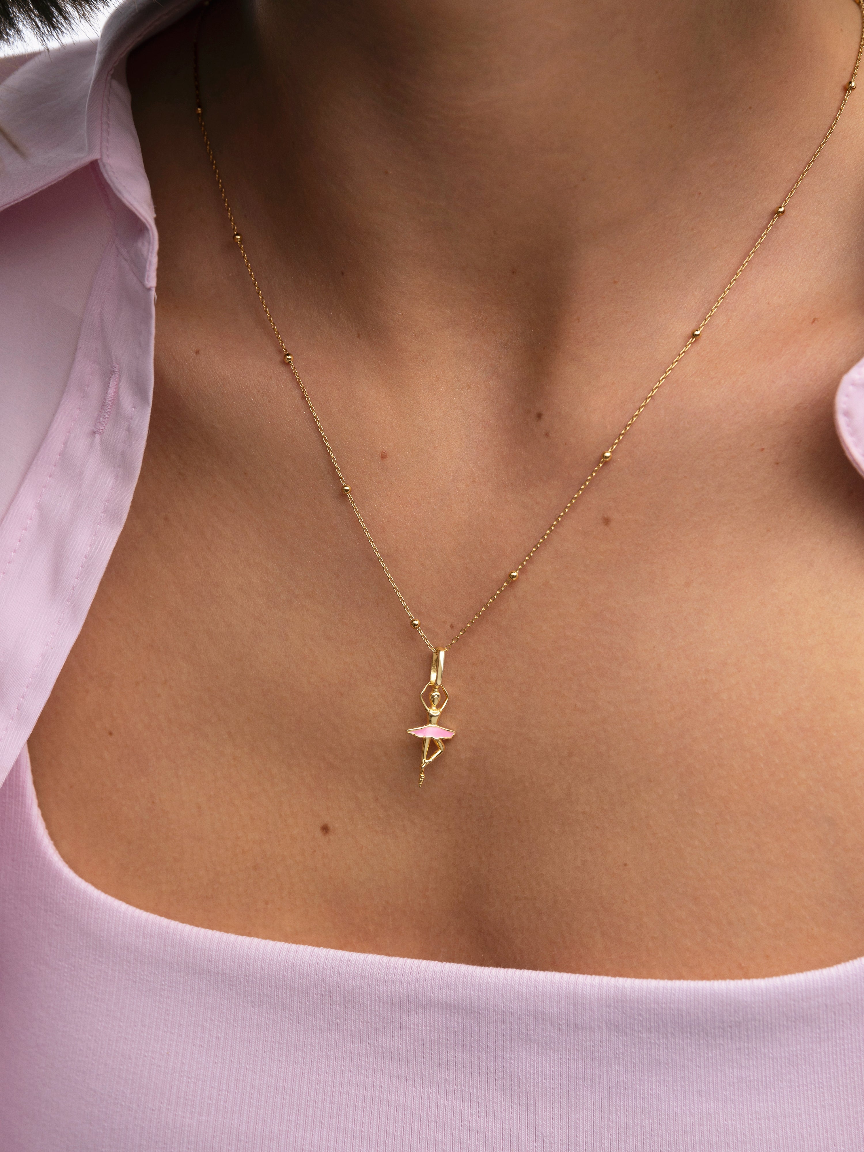 Charm Bailarina Baño Oro