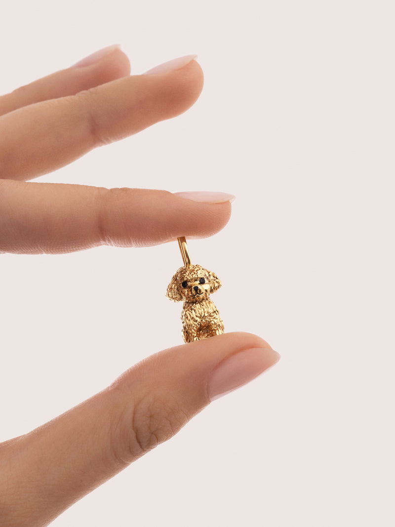 Charm Caniche Toy Plaqué Or