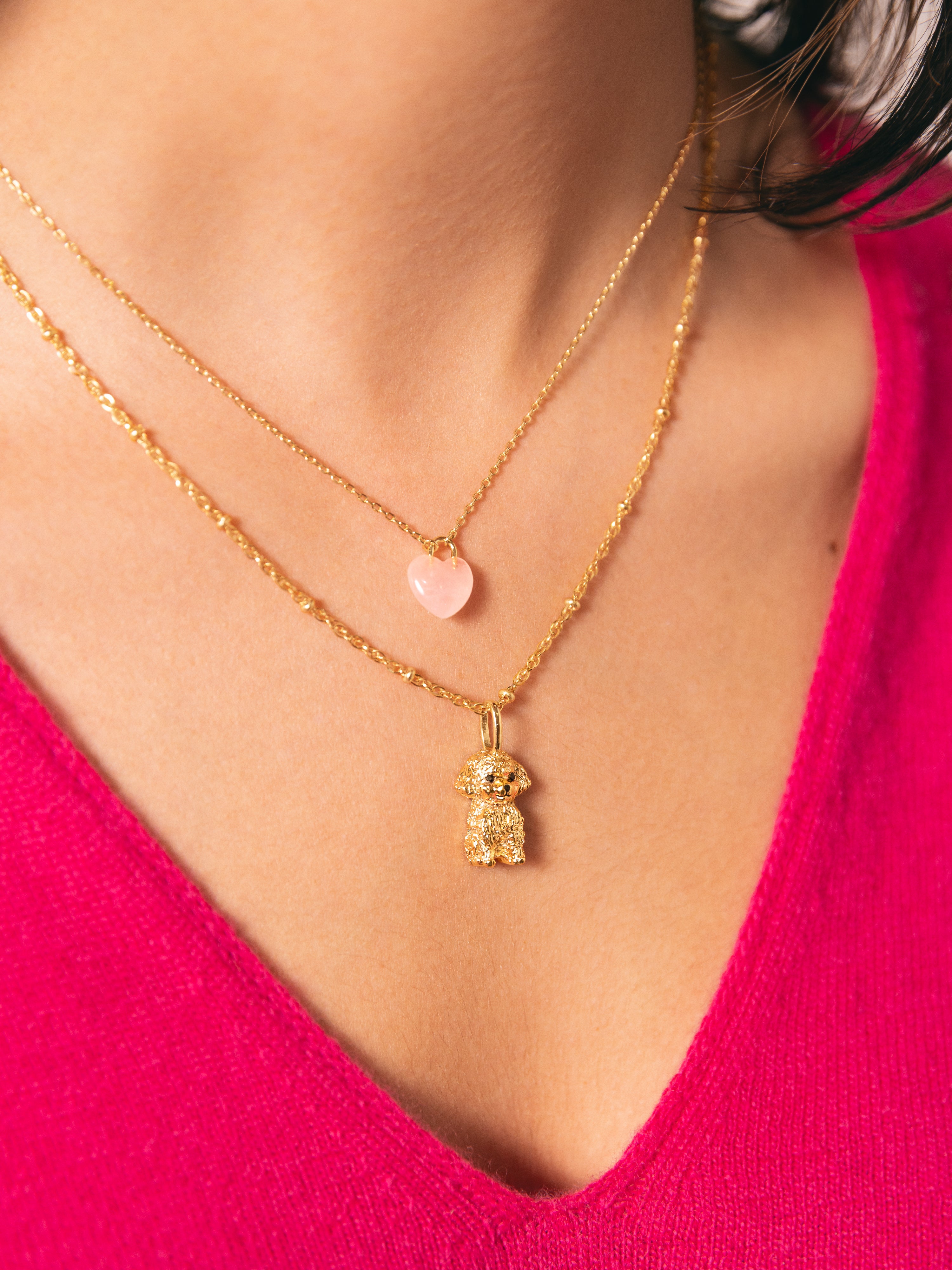 Charm Caniche Toy Baño Oro