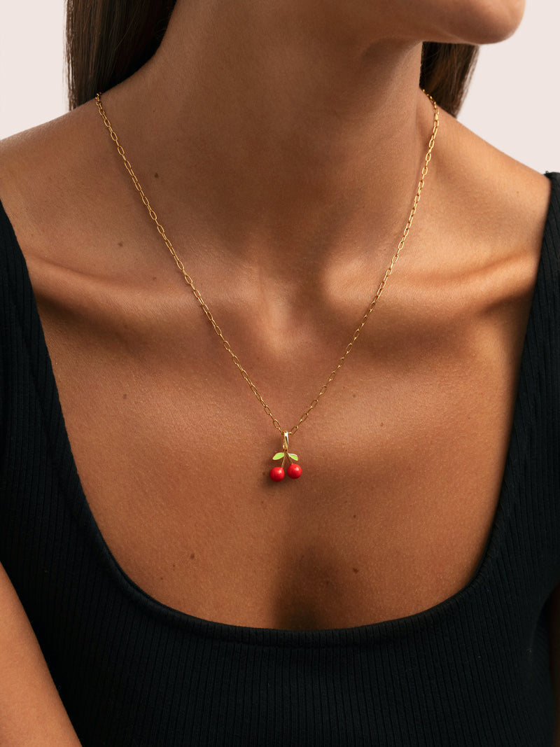 Cherry Gold Charm