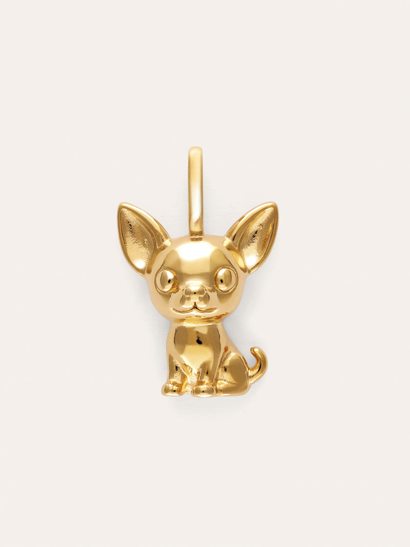 Charm Chihuahua Placcato Oro