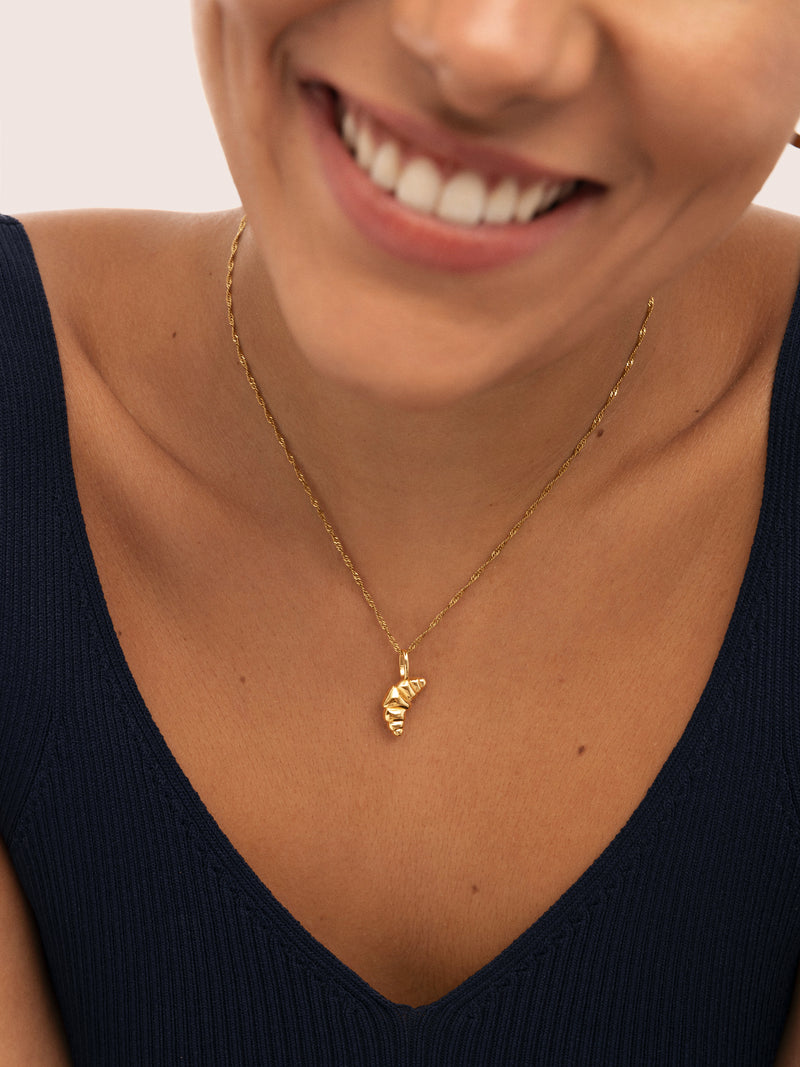 Croissant Gold Charm