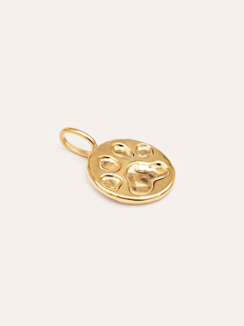 Pfoten Charm, vergoldet 