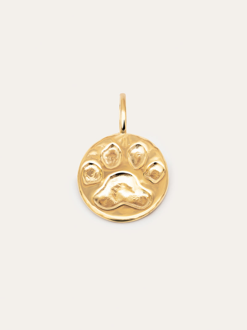 Pfoten Charm, vergoldet 