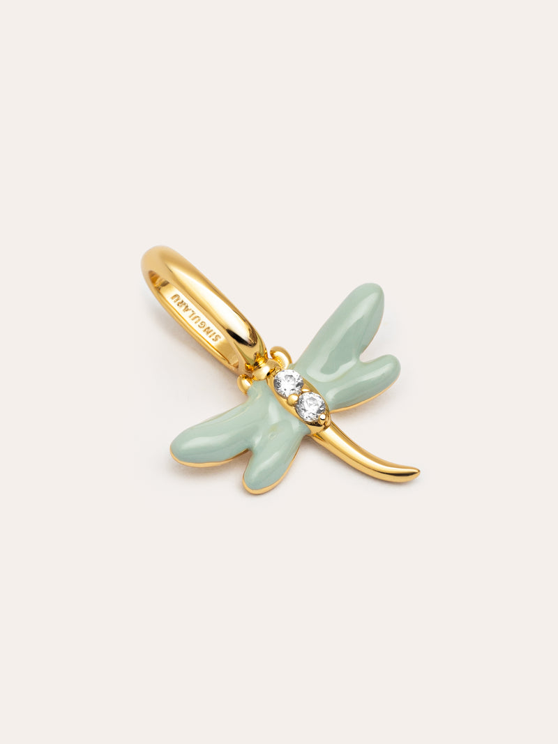 Charm Libellule Plaqué Or