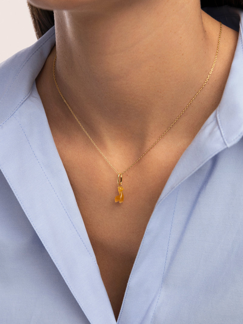 Lama Stone Gold Charm