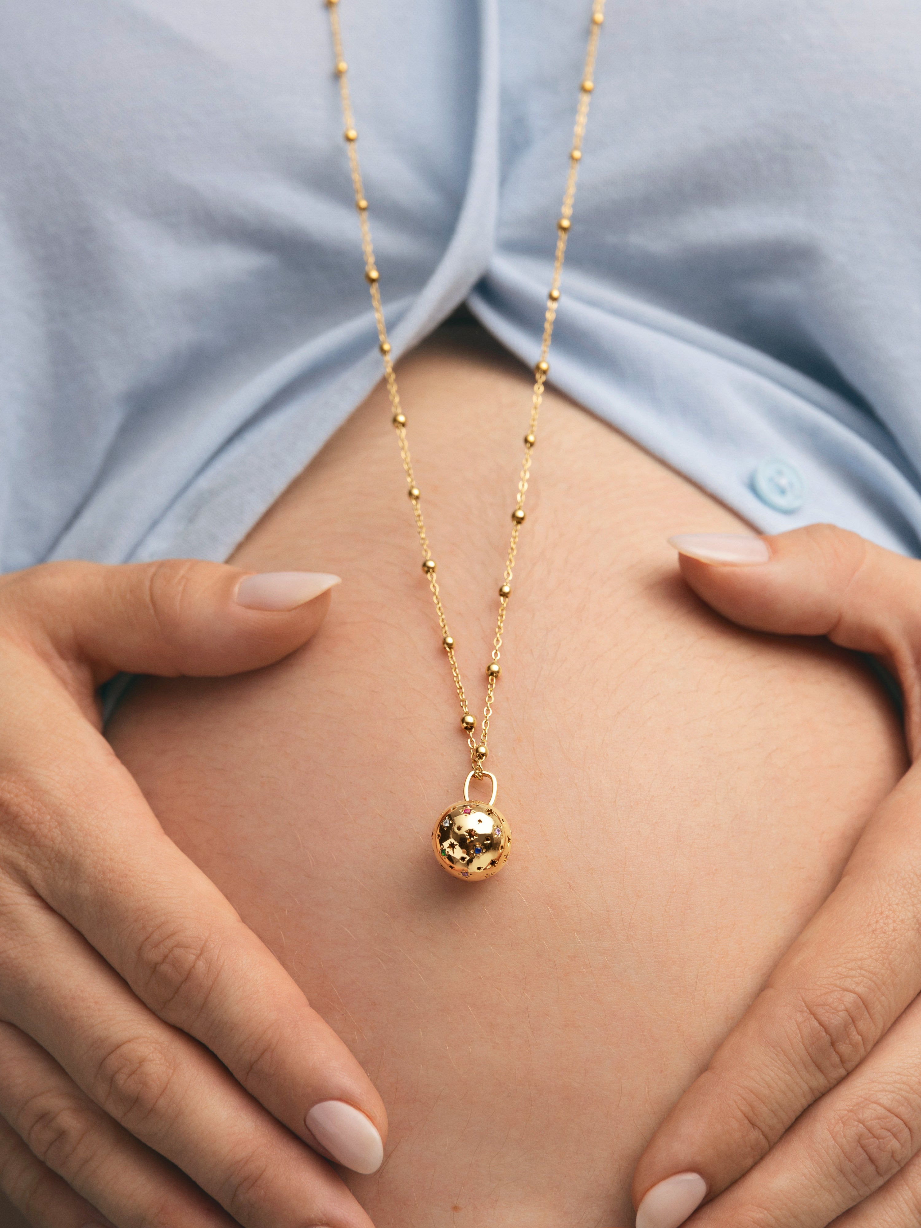 Charm Llamador de Ángeles Baño Oro