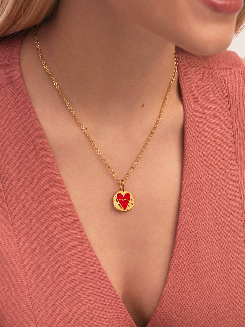 Charm Mamá Lovely Heart Plaqué Or