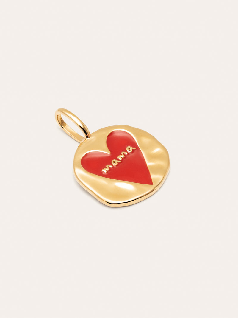 Charm Mamá Lovely Heart Plaqué Or