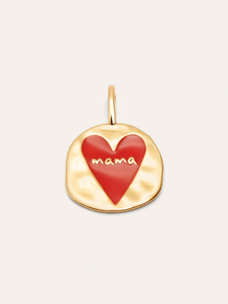Charm Mamá Lovely Heart Plaqué Or