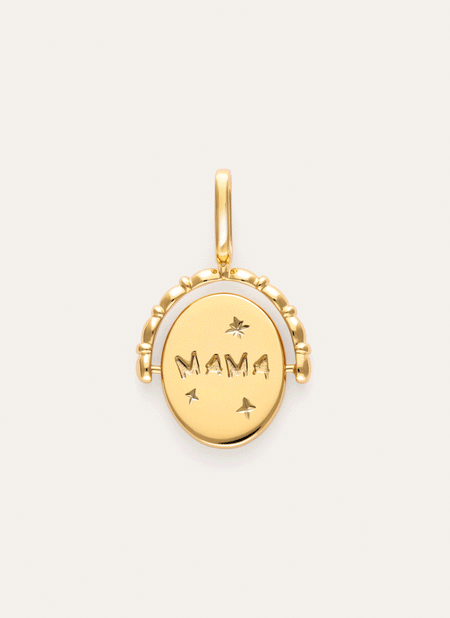 Charm Medaillon Doble Mama Lovely Heart vergoldet