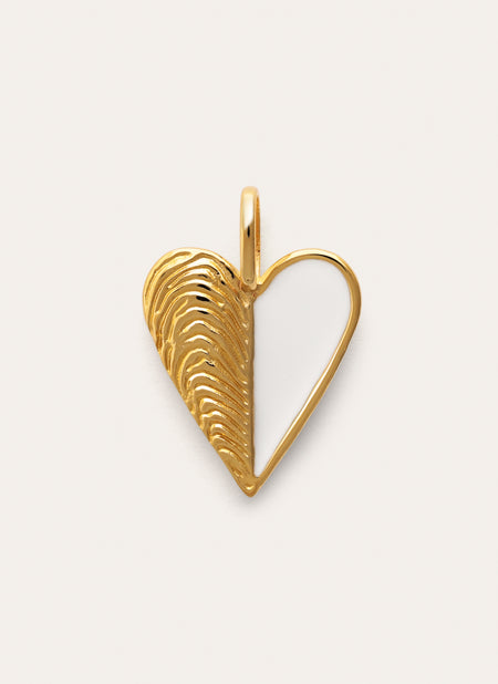 Charm Muschel Enamel 18kt Goldbeschichtung