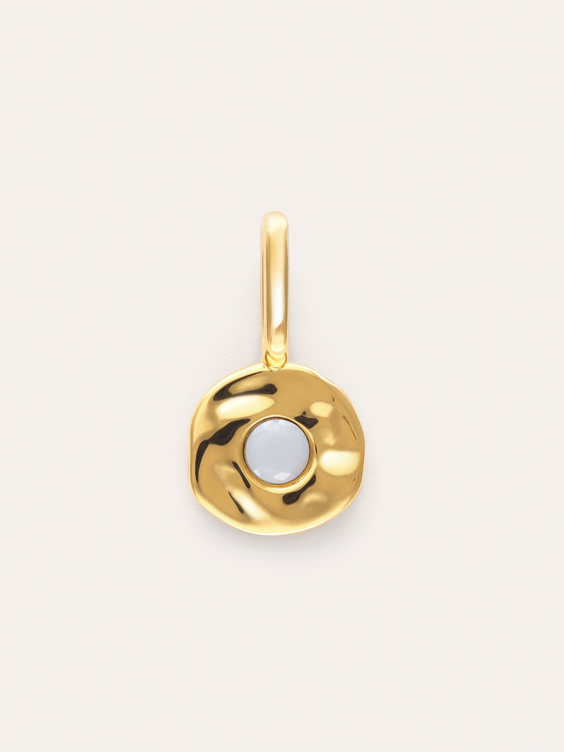 Charm Mini Birthstone Argent Plaqué Or