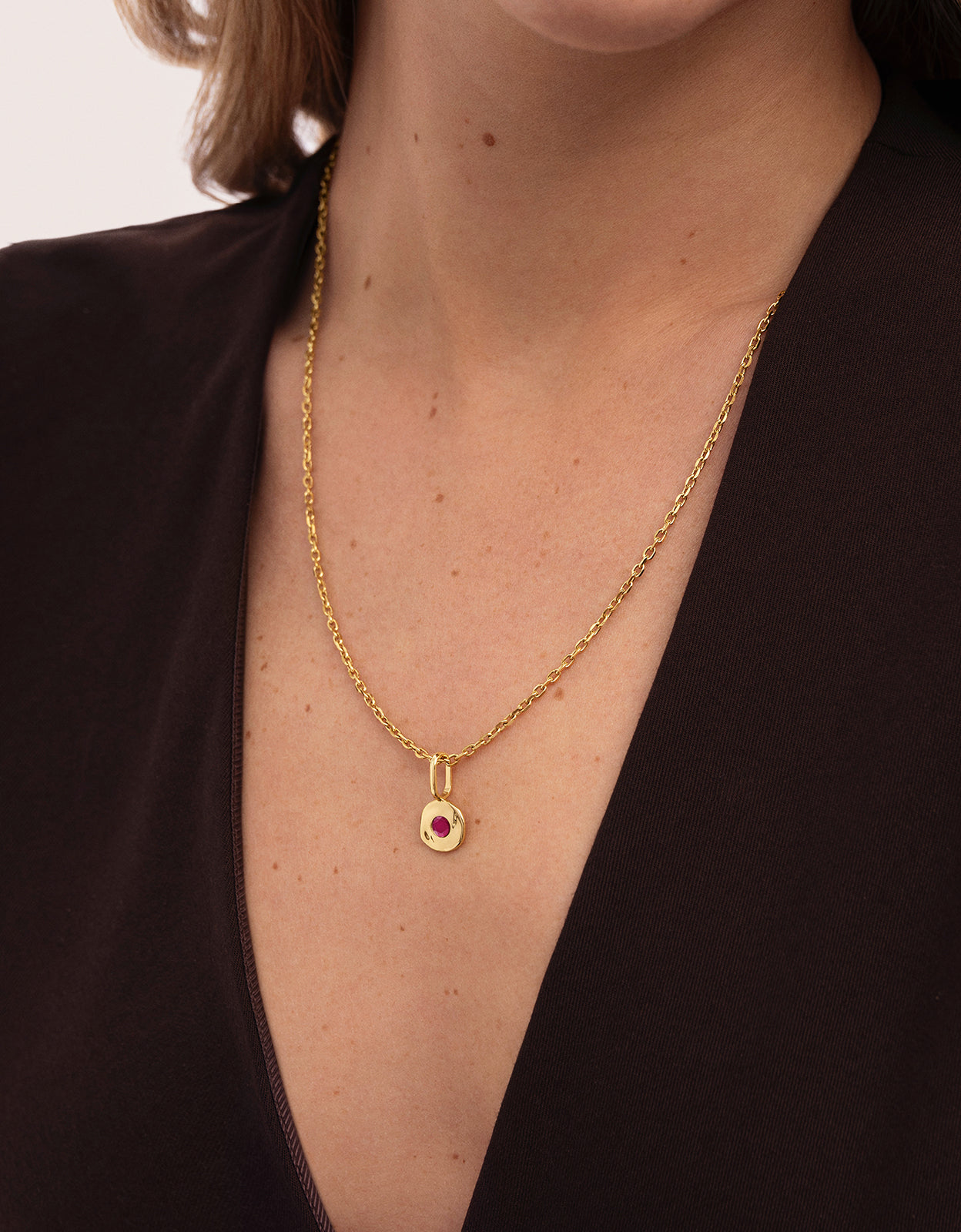 Mini Birthstone Gold Charm