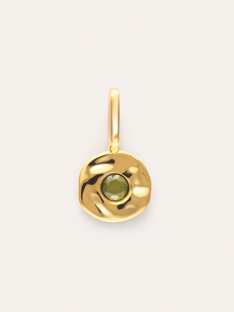 Charm Mini Birthstone Argent Plaqué Or