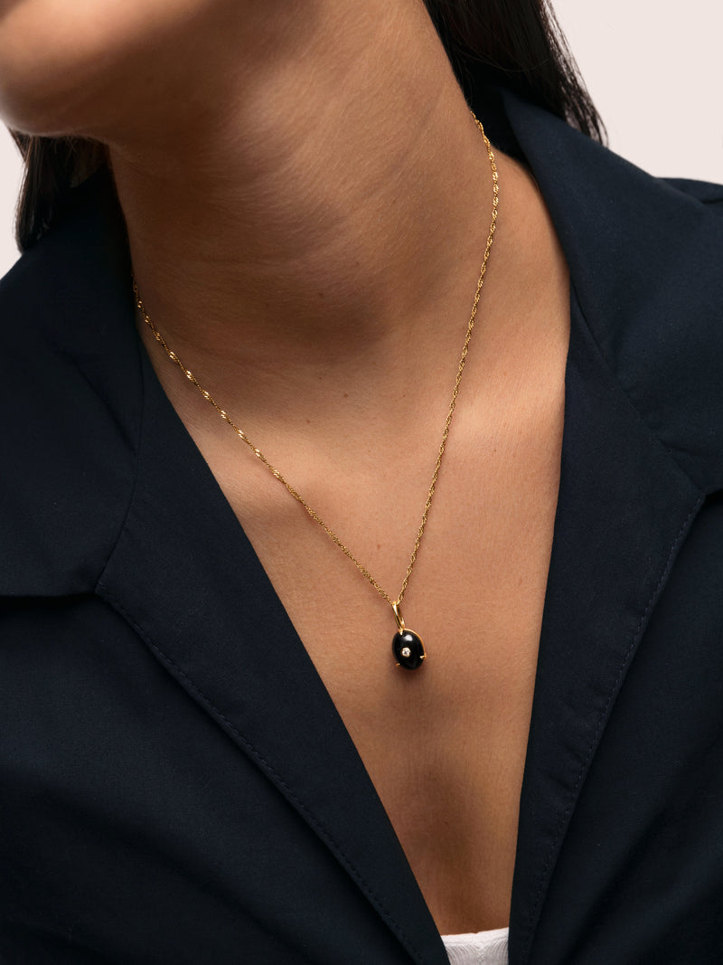 Charm My Maxi Onyx Spark Plaqué Or