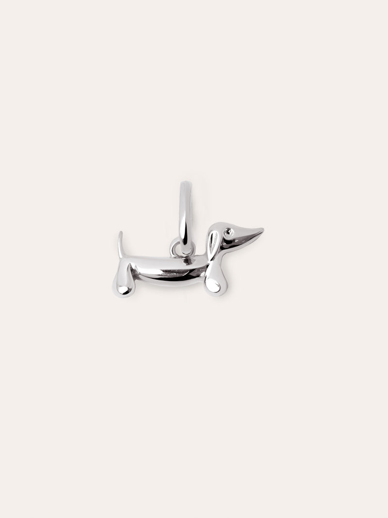 Charm Mini Chien Teckel Enamel Sky