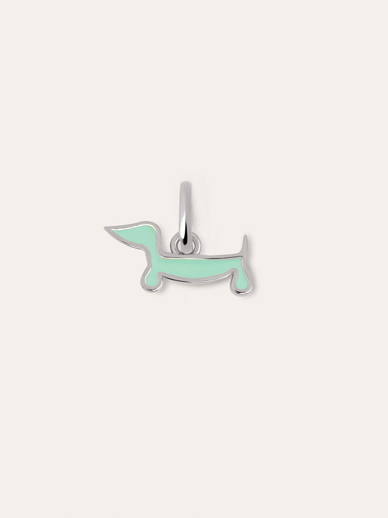 Charm Mini Chien Teckel Enamel Sky