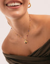 Gold-Plated Bat Charm - puesto en modelo