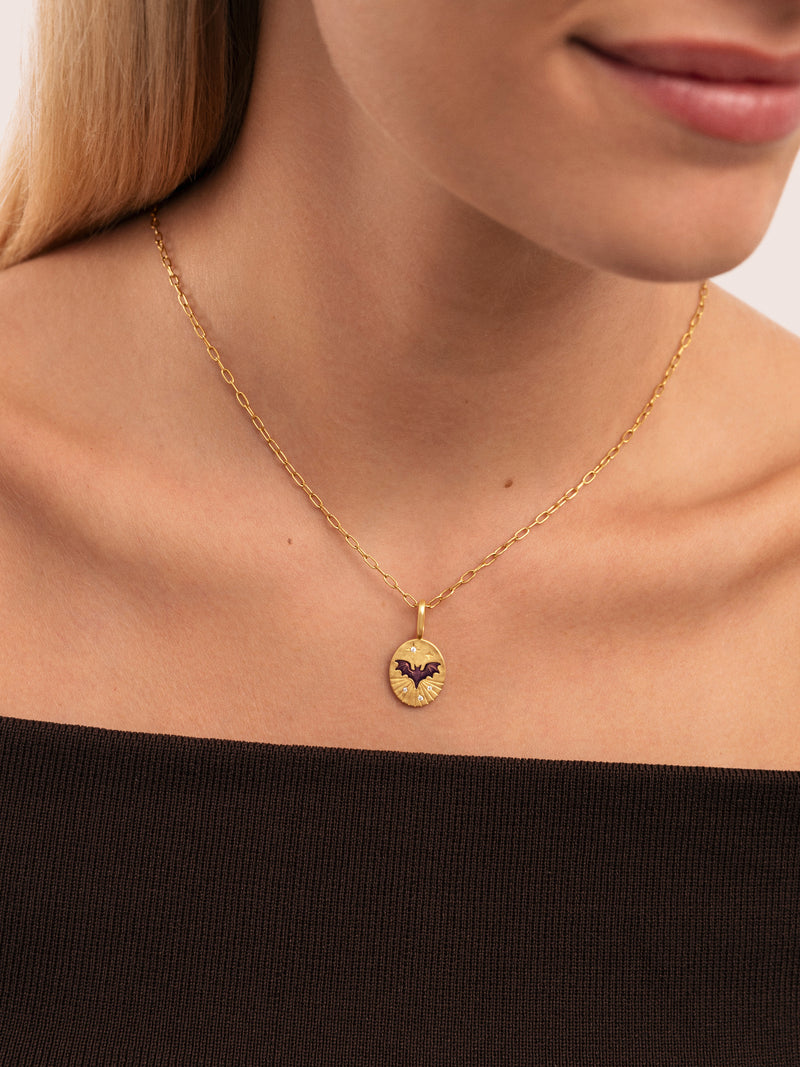 Mystic Bat Gold Charm