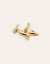 Charm Perro Teckel Enamel White Baño Oro