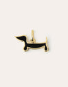 Teckel Dog Enamel Black Gold Charm