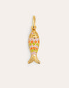 Colored Fish Gold Charm