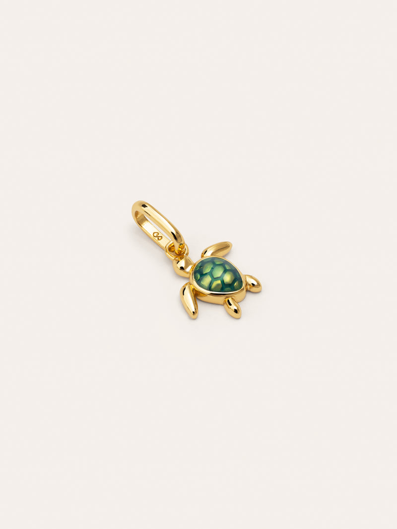 Schildkröte Charm, vergoldet
