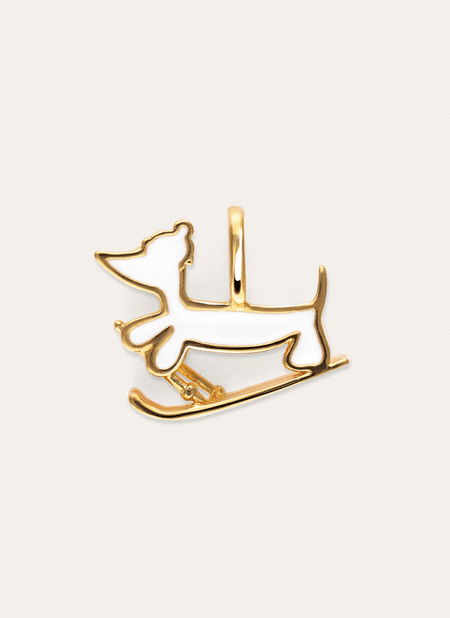 Charm Winter Teckel Baño Oro