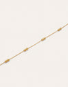 Ketting Triple Dots Staal Verguld met Goud