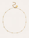 Ketting Triple Dots Staal Verguld met Goud