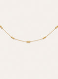 Ketting Triple Dots Staal Verguld met Goud