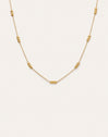 Ketting Triple Dots Staal Verguld met Goud