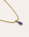 Imagen detalle de Collar Alma Cianita Acero Baño Oro