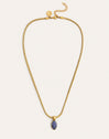 Collar Alma Cianita Acero Baño Oro - vista 5