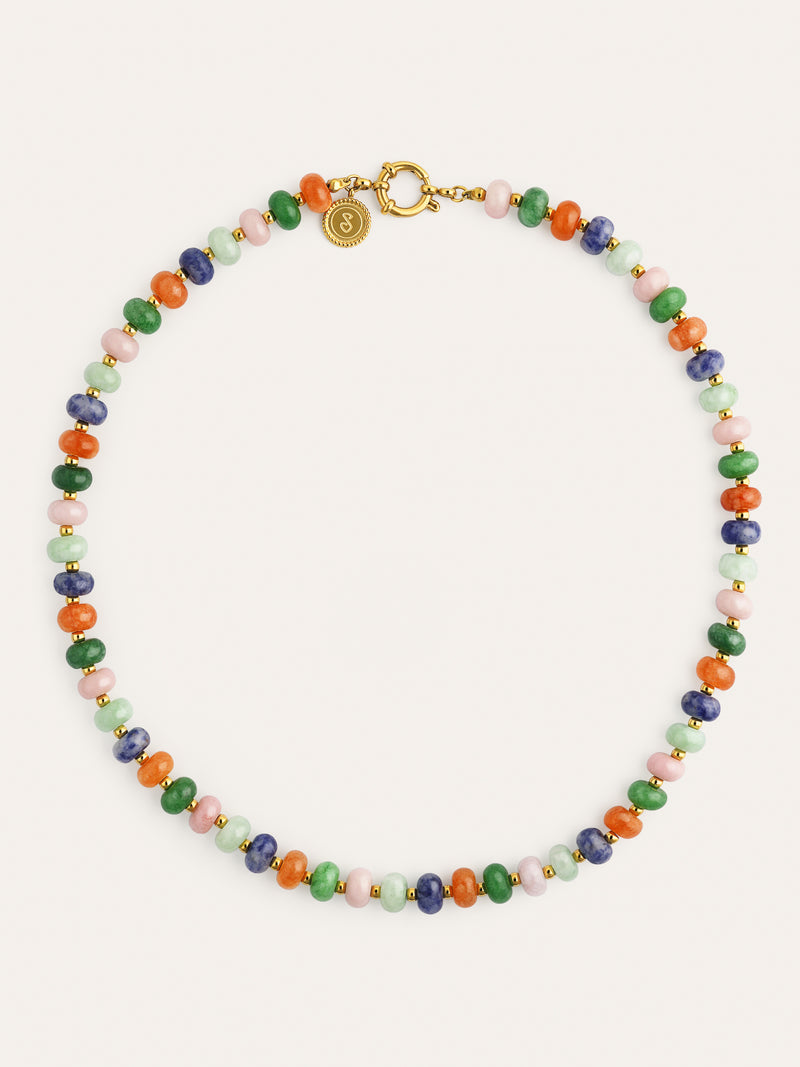 Halskette Alpine Stones Edelstahl mit Goldbeschichtung