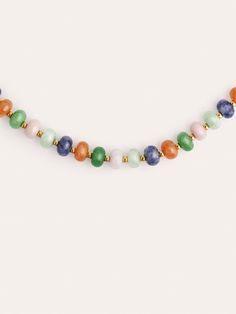 Halskette Alpine Stones Edelstahl mit Goldbeschichtung