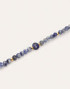 Colar Amulet Cianita Aço Banho de Ouro