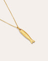Collar Aqua Fish Acero Baño Oro