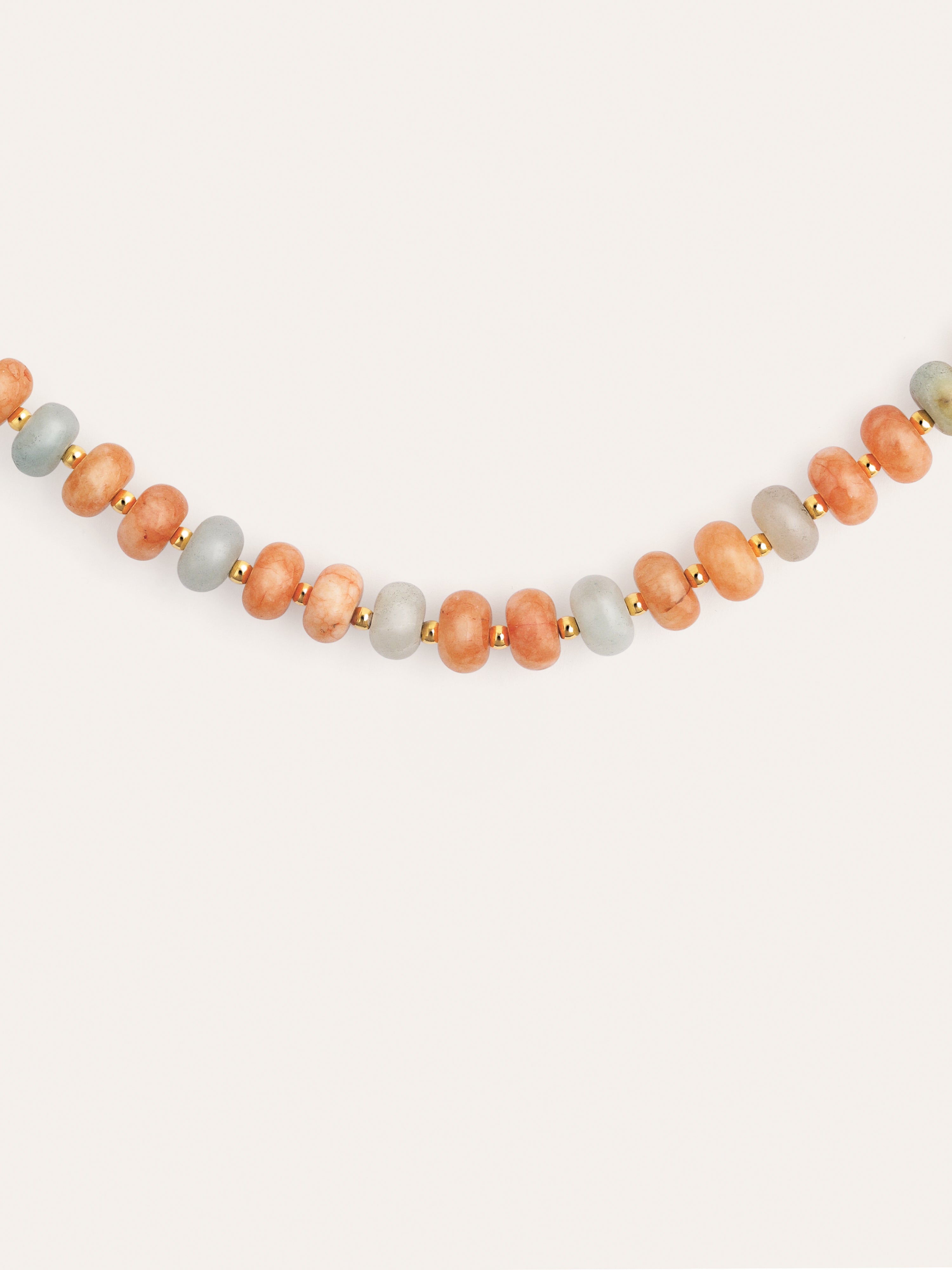 Collar Ámbar Stones Acero Baño Oro