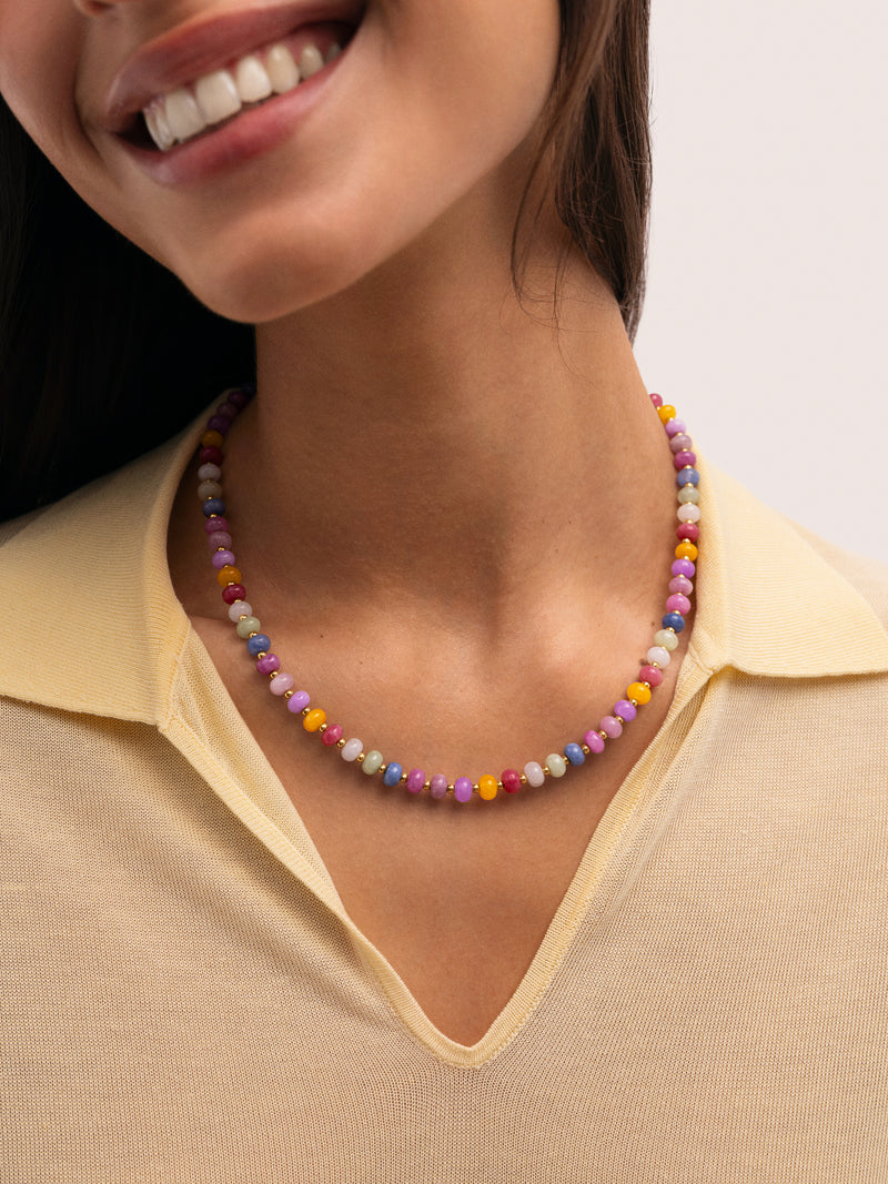 Collier Bali Stones Acier Plaqué Or